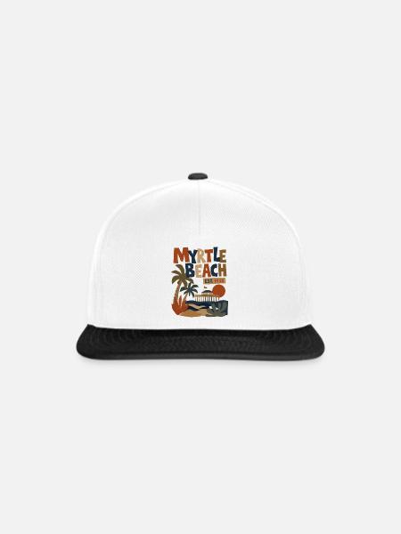 Myrtle Beach Retro Est.1938 - Snapback Cap - Weiß/Schwarz