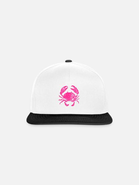 Krabbe Krebs Strand Meerestier - Snapback Cap - Weiß/Schwarz