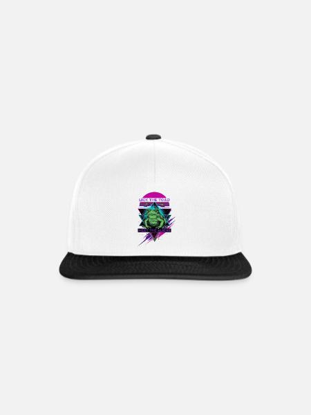 Trippy Musikfestival Lick The Toad - Snapback Cap - Weiß/Schwarz