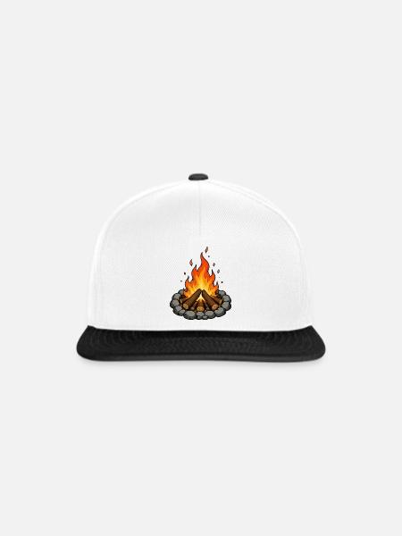 lagerfeuer - Snapback Cap - Weiß/Schwarz