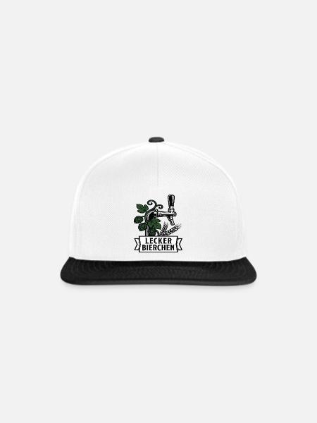 Lecker Bierchen Tap Art - Snapback Cap - Weiß/Schwarz