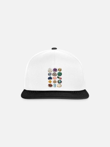 Mineralien | Kristalle & Geologie - Snapback Cap - Weiß/Schwarz