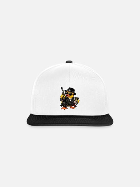 00-QUAK – Der Spion - Snapback Cap - Weiß/Schwarz