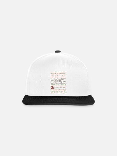 F18 Hornet Weihnachtspullover - Snapback Cap - Weiß/Schwarz