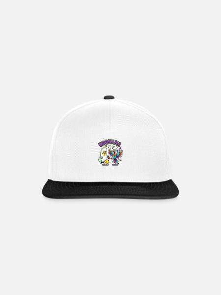 Boonana Geist Banane - Snapback Cap - Weiß/Schwarz