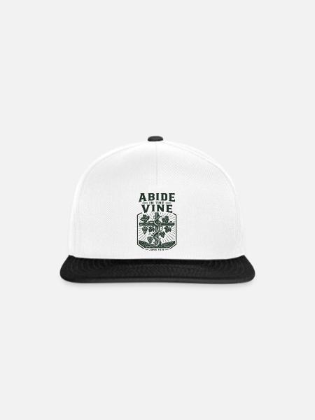 Bleib in der Ranke - Snapback Cap - Weiß/Schwarz