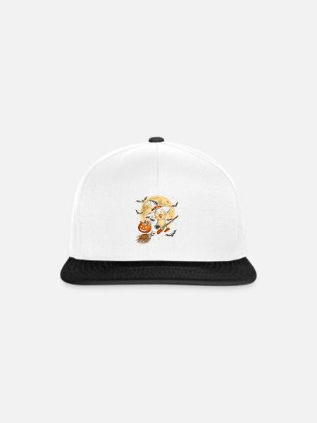 Pinguin-Hexe Halloween-Pinguin - Snapback Cap - Weiß/Schwarz