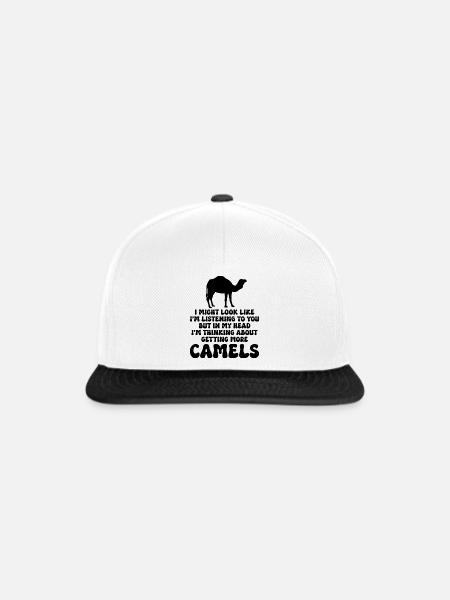 Kamel Humor Spruch - Snapback Cap - Weiß/Schwarz