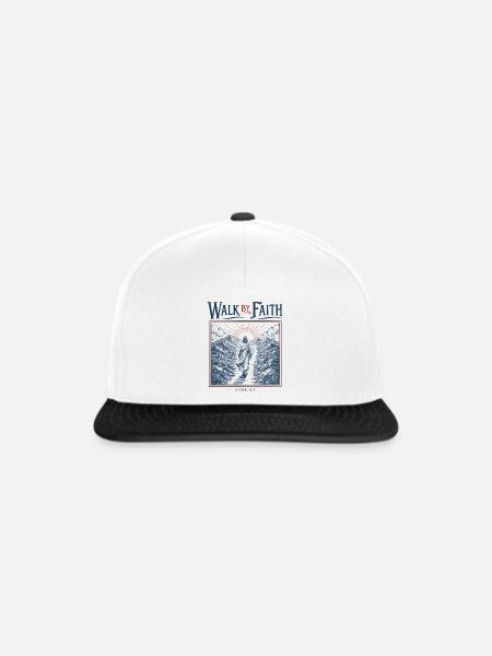 Walk By Faith Mountain Path - Snapback Cap - Weiß/Schwarz