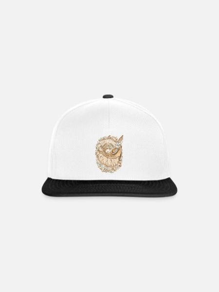 Holzschnitzerei Schnitzen Follow The Grain - Snapback Cap - Weiß/Schwarz