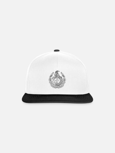 Enki-Ziegenfisch-Symbol - Snapback Cap - Weiß/Schwarz