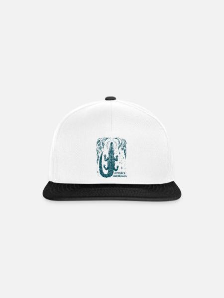 Australien Krokodil Wildnis - Snapback Cap - Weiß/Schwarz
