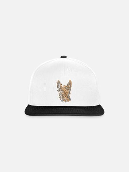 Holzschnitzerei Schnitzen Holzschnitzen - Snapback Cap - Weiß/Schwarz