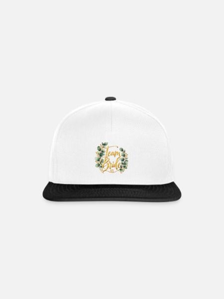 JGA Team Bride Braut Junggesellinnenabschied - Snapback Cap - Weiß/Schwarz