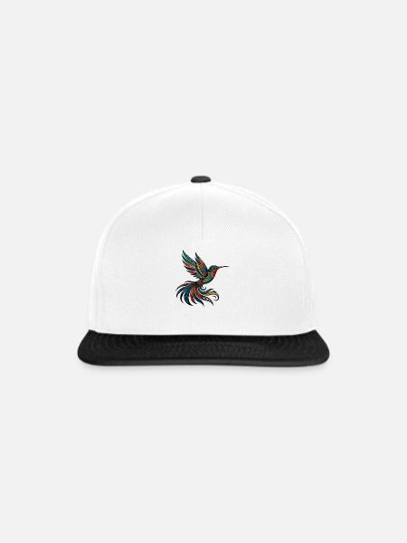 Native American Kolibri Orange - Snapback Cap - Weiß/Schwarz