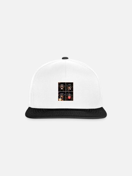Hunde Rottweiler Hund - Snapback Cap - Weiß/Schwarz