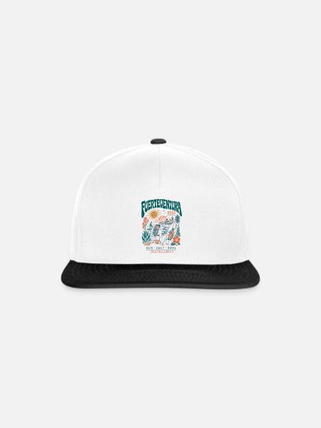 Fuerteventura Surfstrand 2026 - Snapback Cap - Weiß/Schwarz