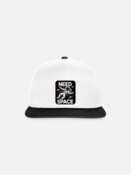 Astronauten Humor - Snapback Cap - Weiß/Schwarz