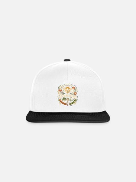 Permakultur-Bestäubergarten - Snapback Cap - Weiß/Schwarz