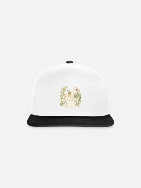 Permakultur-Kräutergarten - Snapback Cap - Weiß/Schwarz