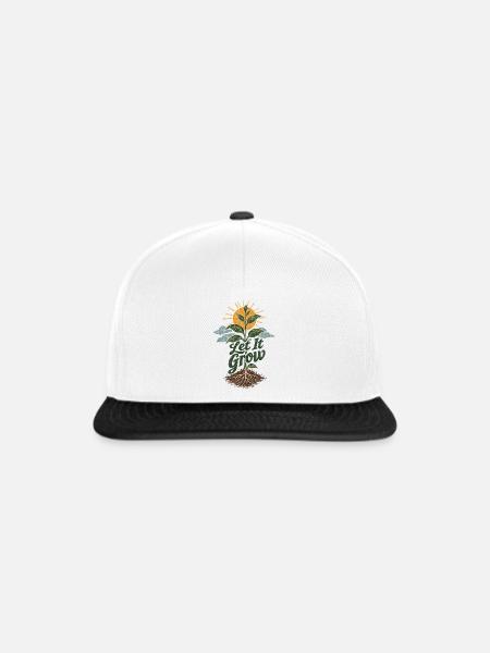 Let It Grow Gärtner - Snapback Cap - Weiß/Schwarz
