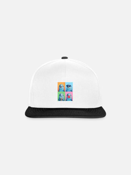 Delfine Delfin - Snapback Cap - Weiß/Schwarz