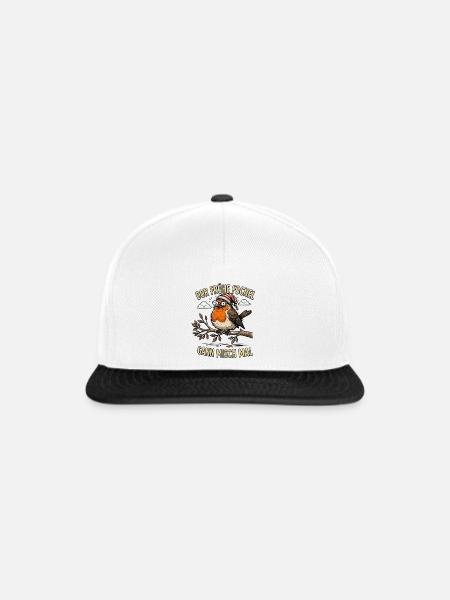 Der frühe sächsische Vogel - Snapback Cap - Weiß/Schwarz