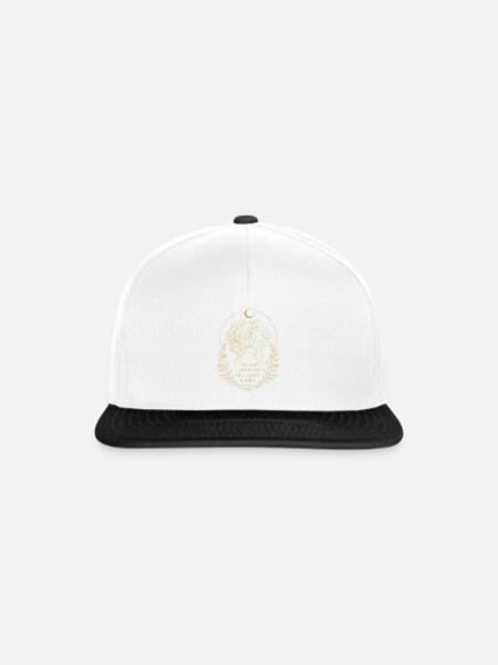 Soul Silence Blumenmondkunst - Snapback Cap - Weiß/Schwarz