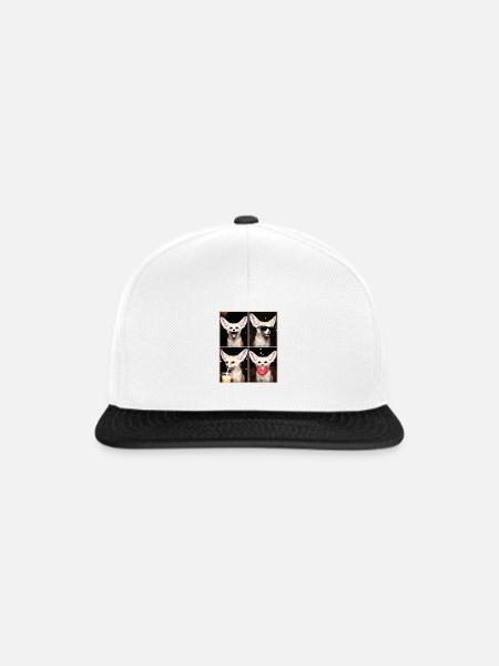 Wüstenfuchs Fennek - Snapback Cap - Weiß/Schwarz