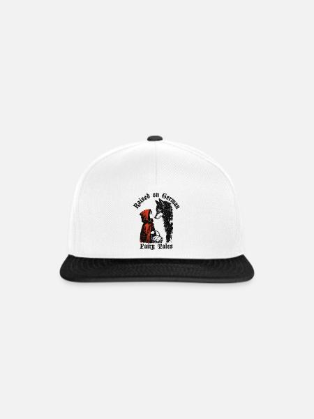 Raised on German Fairy Tails Rotkäppchen - Snapback Cap - Weiß/Schwarz