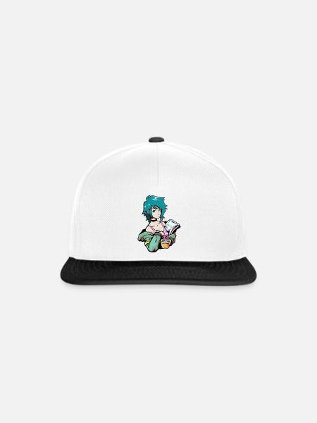 Anime Ramen - Snapback Cap - Weiß/Schwarz