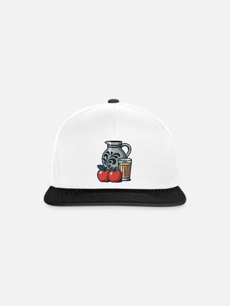 Apfelwein - Snapback Cap - Weiß/Schwarz