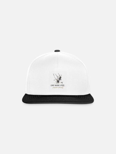 Noch ein Schritt Never Mind - Snapback Cap - Weiß/Schwarz