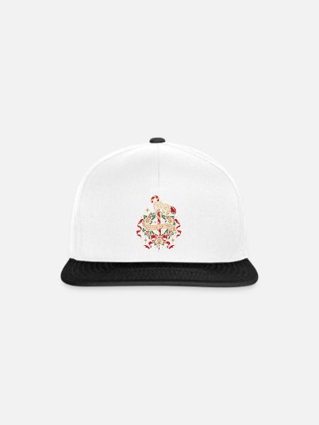 Süßes, aber tödliches gotisches Weihnachtsdesign - Snapback Cap - Weiß/Schwarz