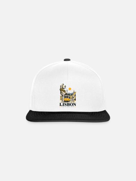 Lissabon Straßenbahn Flair - Snapback Cap - Weiß/Schwarz