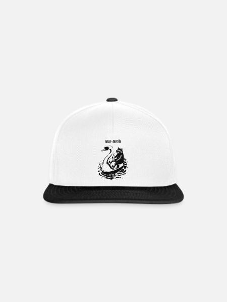 Aasee Kapitän Waschbär Schwan-tretboot - Snapback Cap - Weiß/Schwarz
