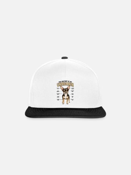 Chihuahua Hundebesitzer T Chihuahua Gassi  - Snapback Cap - Weiß/Schwarz