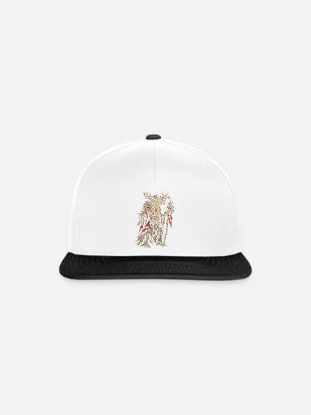 Weihnachts-Leshy-Slawischer Waldgeist-Folklore - Snapback Cap - Weiß/Schwarz