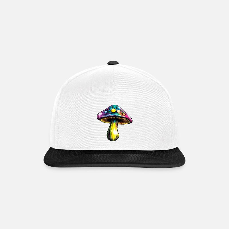 :: magic mushroom 1:: - Snapback Cap - white/black