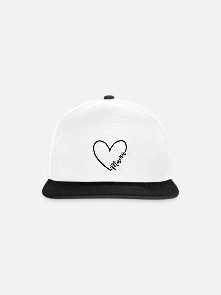 Mama - Snapback Cap - Weiß/Schwarz