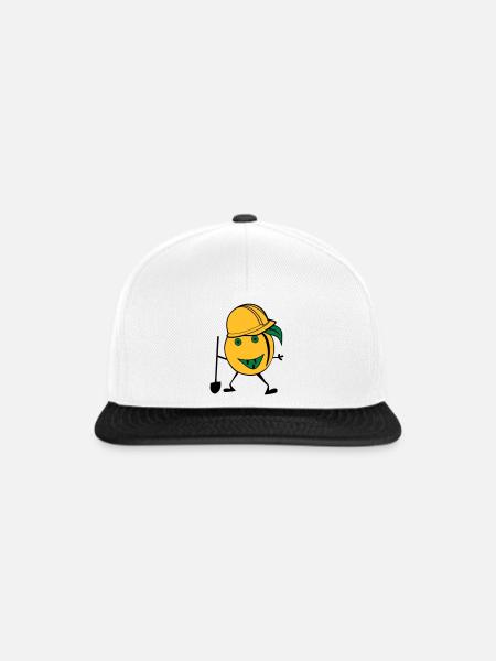 orange construction worker - Snapback Cap - white/black