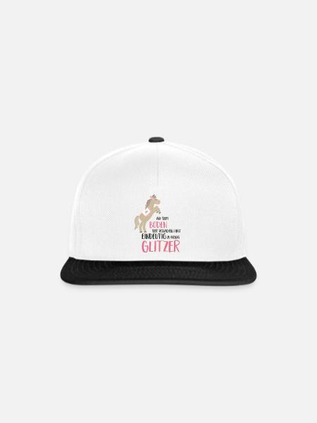 Lustiger Spruch - Snapback Cap - Weiß/Schwarz
