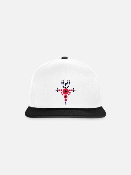 Wikinger Schild Nr.1 - Snapback Cap - Weiß/Schwarz