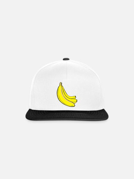 Banane - Snapback Cap - Weiß/Schwarz