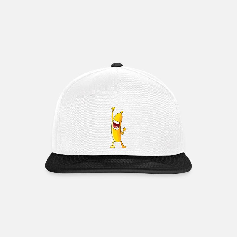 La banane est super heureuse - Casquette snapback - blanc/noir
