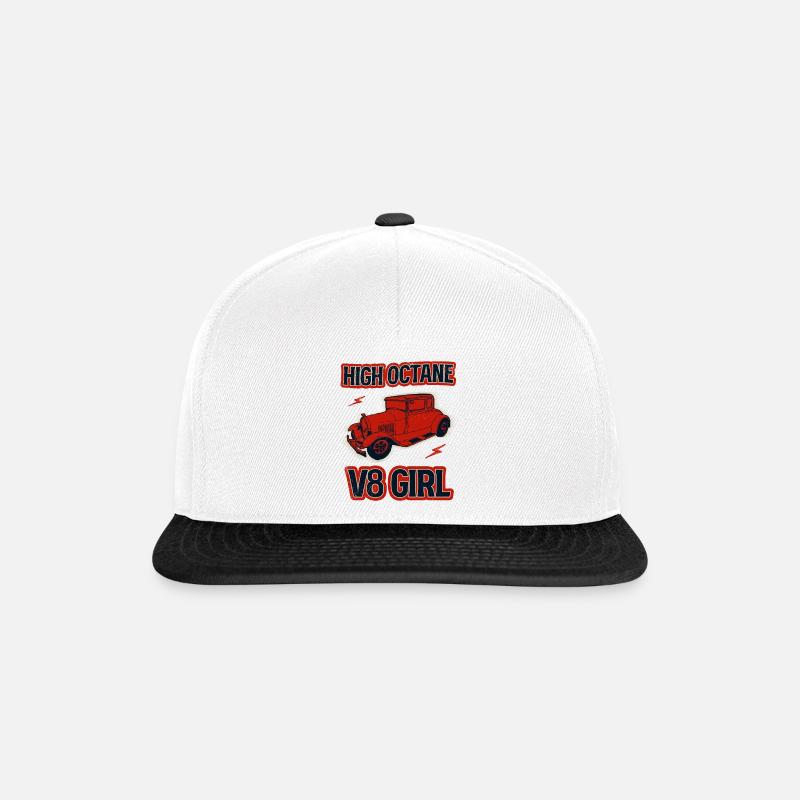 High Octane V8 Girl - Snapback Cap - white/black