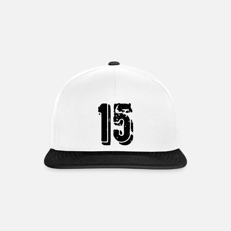 15 number jersey - Snapback Cap - white/black