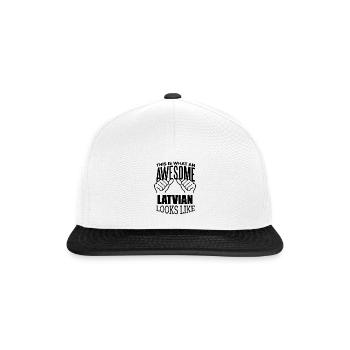 Latvia - Snapback Cap - white/black - Front