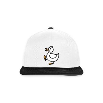 Duck - Snapback Cap - white/black - Front