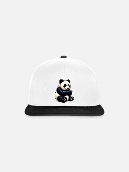 Panda - Snapback Cap - Weiß/Schwarz